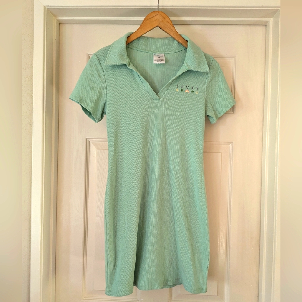 Zoe + Liv LUCKY Green Dress Size Medium